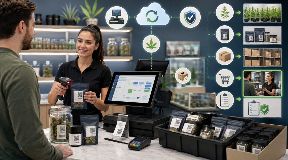METRC seed-to-sale reconciliation with POS sales and cannabis inventory