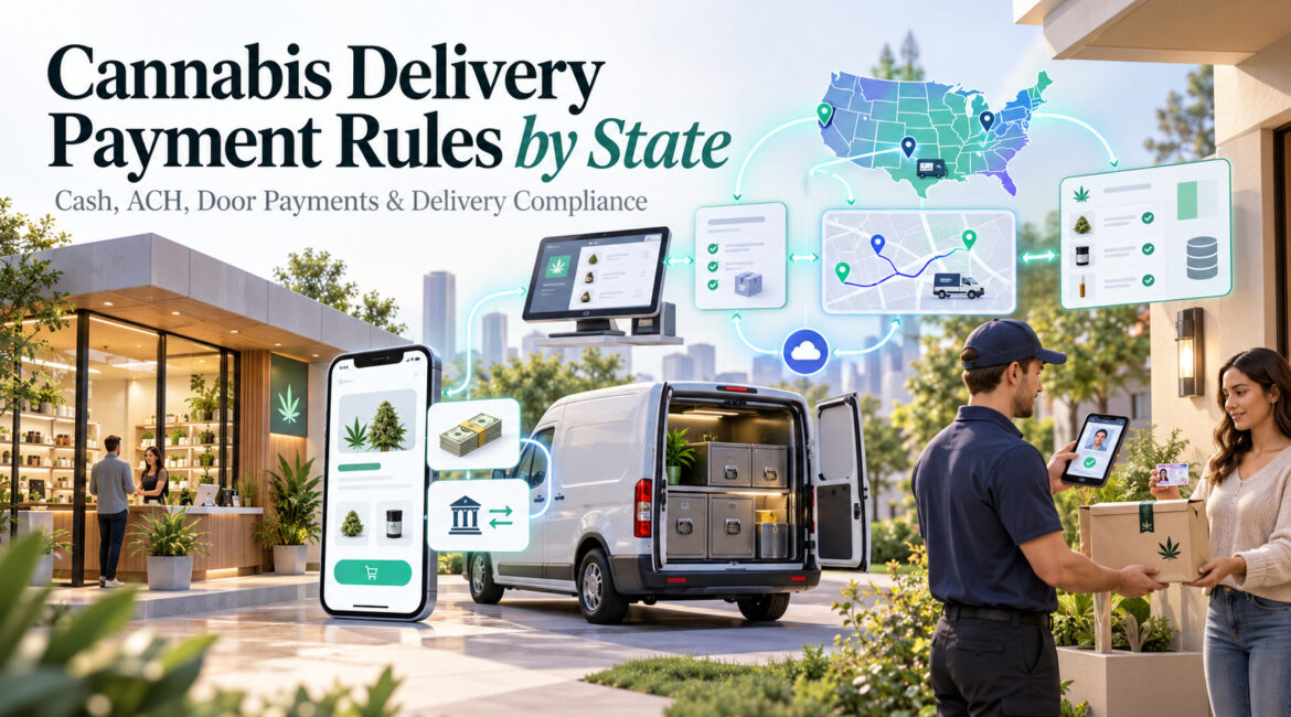 Cannabis delivery payment rules and compliance workflow