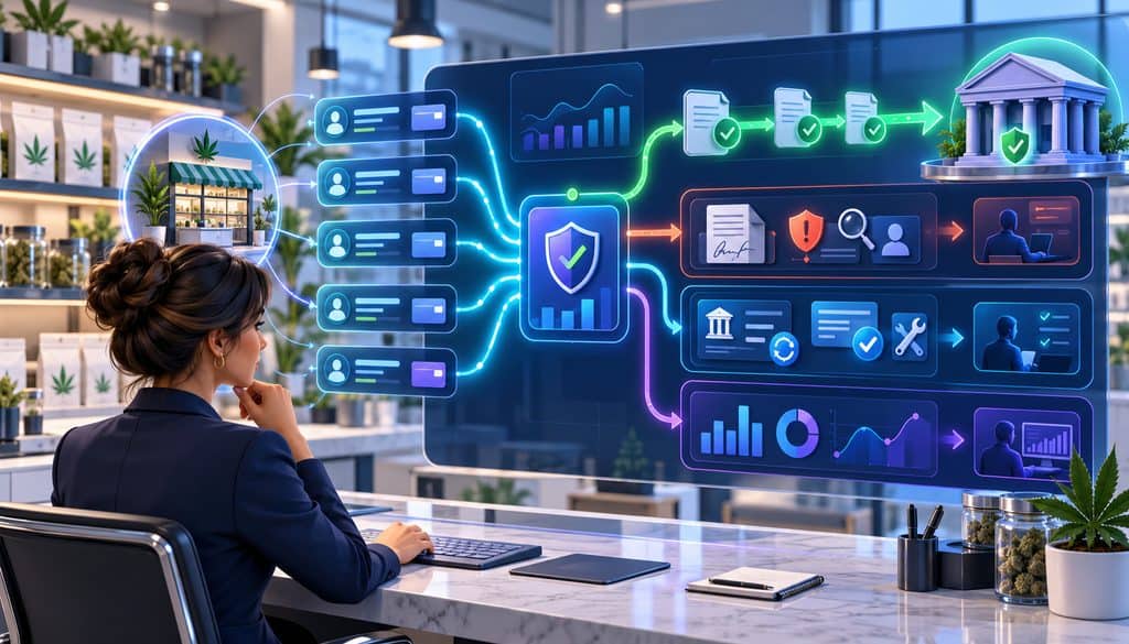 Dispensary dashboard monitoring unauthorized administrative and overall ACH returns